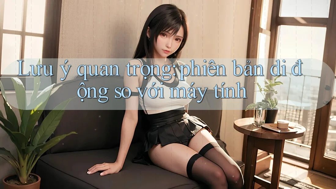 Lưu ý quan trọng: phiên bản di động so với máy tính